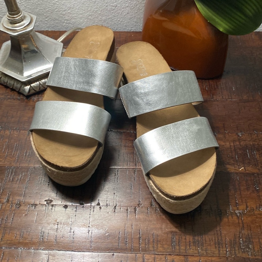 BRASH SILVER SANDALS